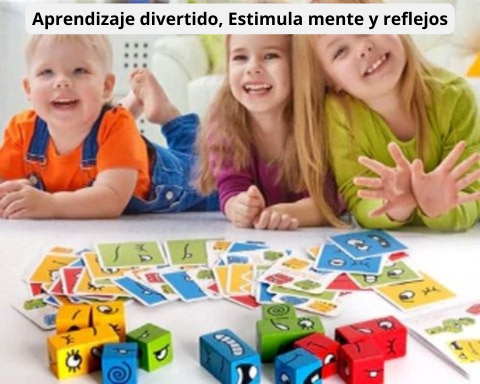 Rompecabezas de Caras ¡Encuentra la expresión, arma la cara y toca la campana! 🔔