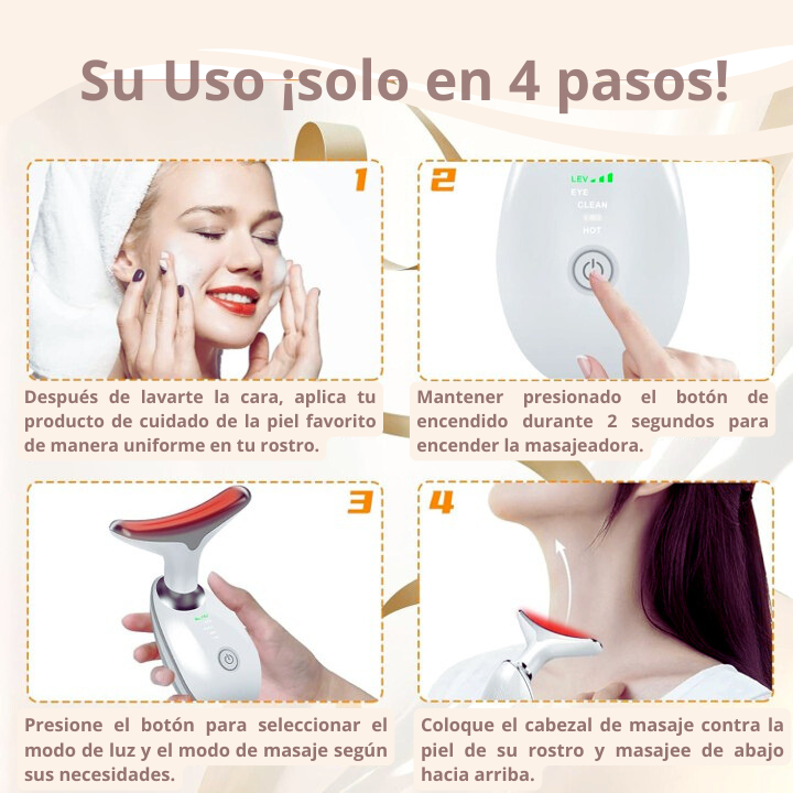 Masajeador Facial con 3 modos de uso