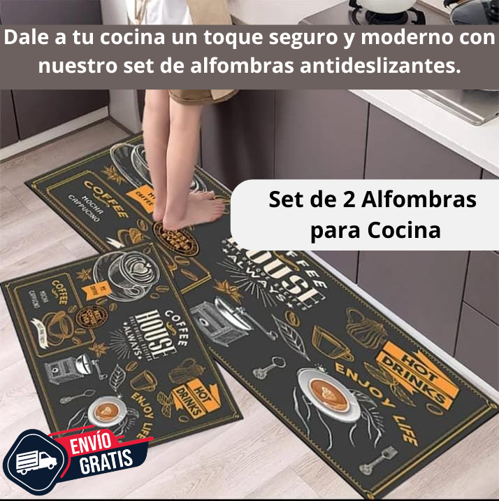 Set de Alfombras ¡Seguridad y comodidad en tu cocina! 👣✨