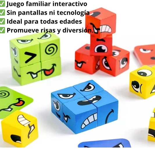 Rompecabezas de Caras ¡Encuentra la expresión, arma la cara y toca la campana! 🔔