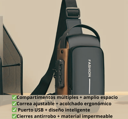 Bolso seguro, con cierres ocultos e impermeable