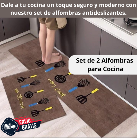 Set de Alfombras ¡Seguridad y comodidad en tu cocina! 👣✨